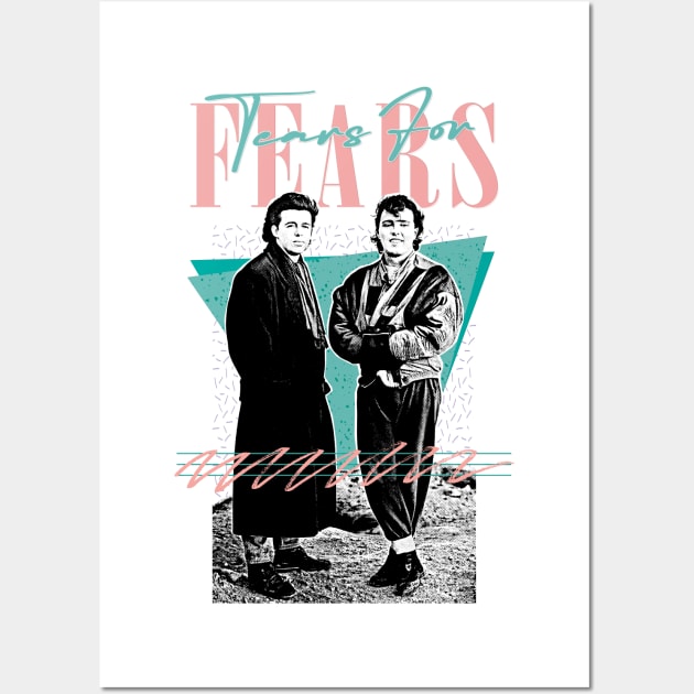 Vintage-Style 80s Tears For Fears Design Wall Art by DankFutura